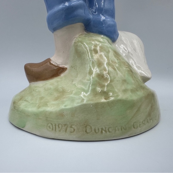 Vintage 1975 Duncan Ceramics Production Inc. Farm Boy With Geese - Picture 7 of 13